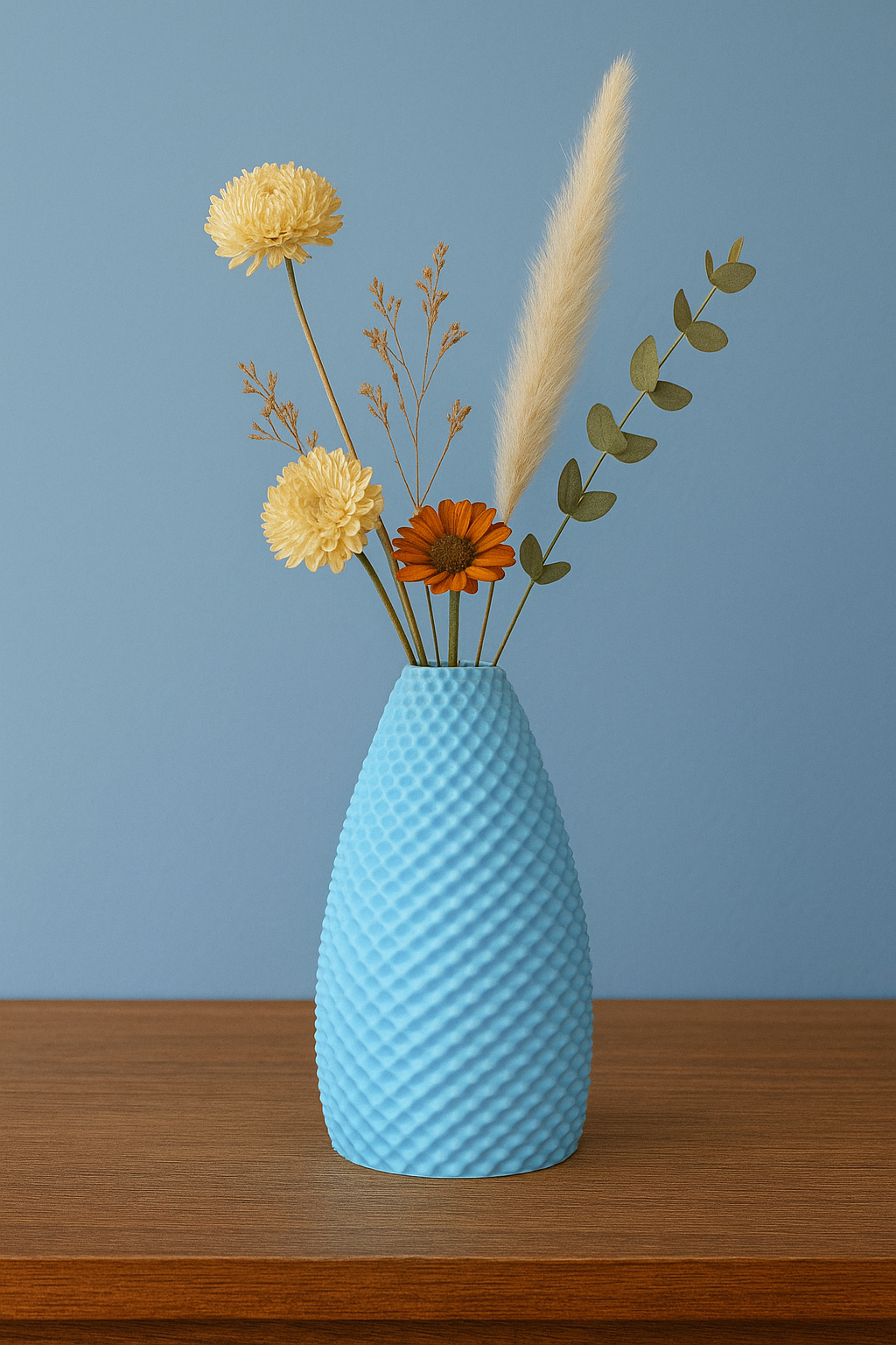 Textura Vase Bleu Glacier